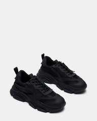 POSSESS Black Low-Top Lace-Up Men's Sneaker
