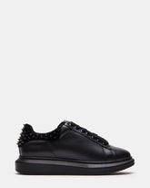 FROSTING Black Velvet Men's Low-Top Lace-Up Sneaker