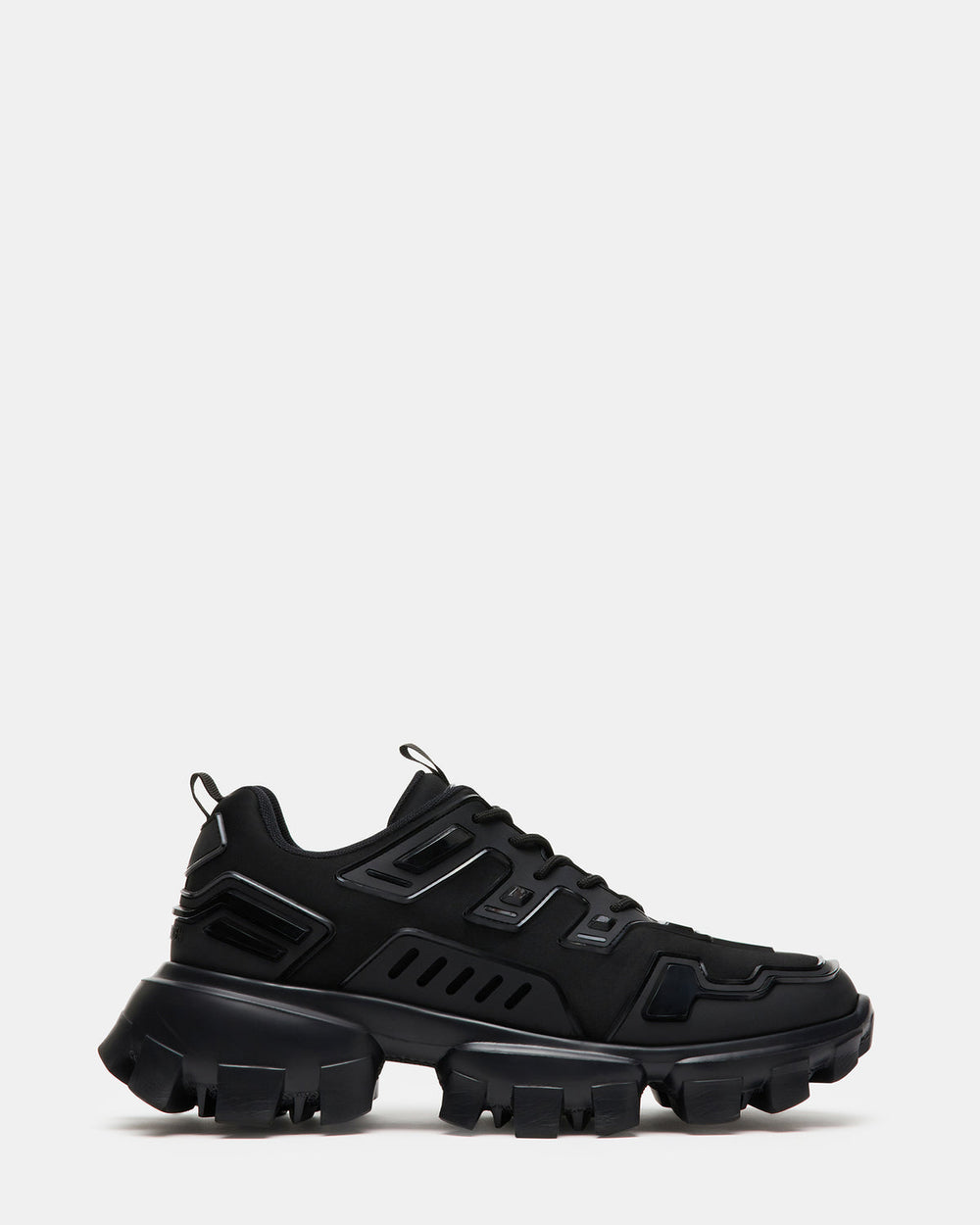 PONCE Black Men's Chunky Sole Lace Up Sneaker