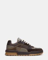 SANCHEZ Brown Multi Low-Top Lace-Up Men's Sneaker