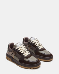 SANCHEZ Brown Multi Low-Top Lace-Up Men's Sneaker