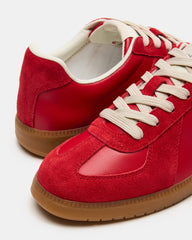 DIXON Red Low-Top Panel Men's Sneaker
