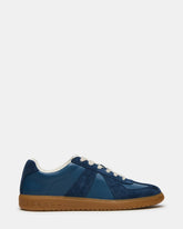 DIXON Navy Suede Low-Top Panel Men's Sneaker