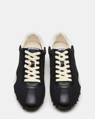 PUZZLE Black Low-Top Lace-Up Men's Sneaker