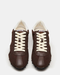 PUZZLE Brown Low-Top Lace-Up Men's Sneaker