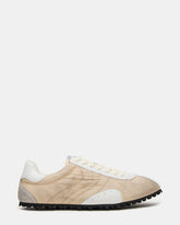 PUZZLE Cream Low-Top Lace-Up Men's Sneaker