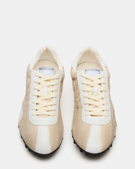 PUZZLE Cream Low-Top Lace-Up Men's Sneaker