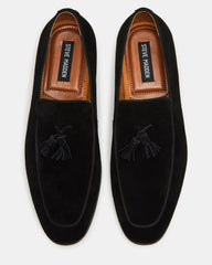 ONDRE Black Suede Tassel Slip-On Men's Loafer