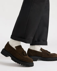 ZEV Brown Suede Lug Sole Dress Men's Loafer