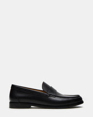 COLVER Black Leather Men's Slip-On Loafer