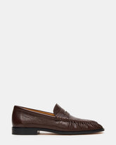 QUINCEY Brown Leather Slip-On Men's Loafer