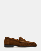 QUINCEY Chestnut Suede Slip-On Men's Loafer
