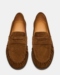 QUINCEY Chestnut Suede Slip-On Men's Loafer