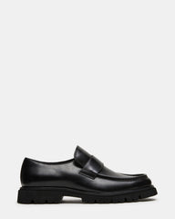 RADKIN Black Leather Slip-On Dress Men's Loafer