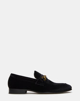 JAKIRO Black Velvet Slip-On Dress Men's Loafer