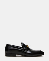 JAKIRO Black Patent Slip-On Dress Men's Loafer