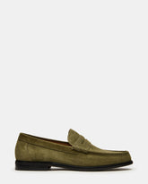 HUCKLE Green Suede Slip-On Men's Loafer