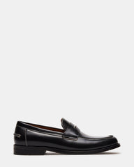 NATAN Black Leather Slip-On Dress Loafer | Men's Loafers