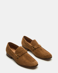 HEROLF Tobacco Suede Square-Toe Slip-On Men's Loafer
