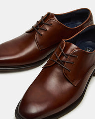 LELAND Tan Leather Lace-Up Men's Dress Shoe