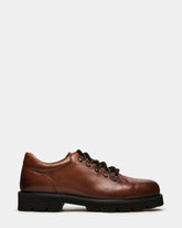 TURBO Dark Tan Lace-Up Dress Shoe