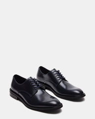 HADAR Navy Box Leather Lace-Up Oxford Dress Shoe | Men's Dress Shoes