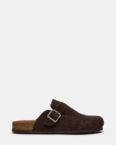 WILDERR Chocolate Brown Suede Slip-On Men's Casual Clog