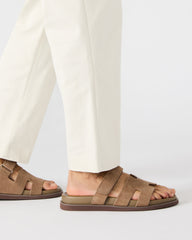 MAIVEN Taupe Suede Men's Fisherman Sandal