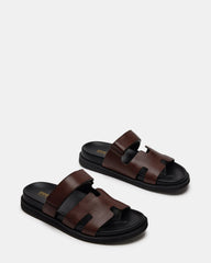 MAIVEN Brown Leather Men's Fisherman Sandal