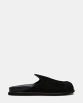 LUCIO Black Suede Slip-On Men's Casual Clog