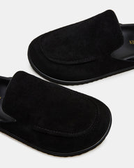 LUCIO Black Suede Slip-On Men's Casual Clog