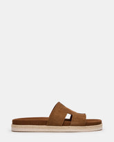 MERRICK Cognac Suede Footbed Slide Men's Sandal