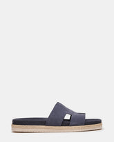 MERRICK Grey Suede Footbed Slide Men's Sandal