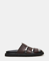 BLAZET Brown Leather Footbed Fisherman Men's Sandal