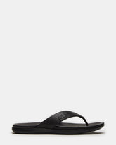 EMMETT Black Leather Men's Thong Sandal