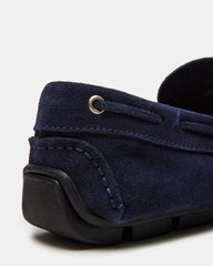 AMALFI Navy Suede Slip-On Men's Casual Loafer