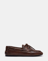 SCOUTT Brown Leather Slip-On Boat Men's Casual Shoe