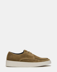FRANKK Taupe Suede Lace-Up Men's Casual Shoe