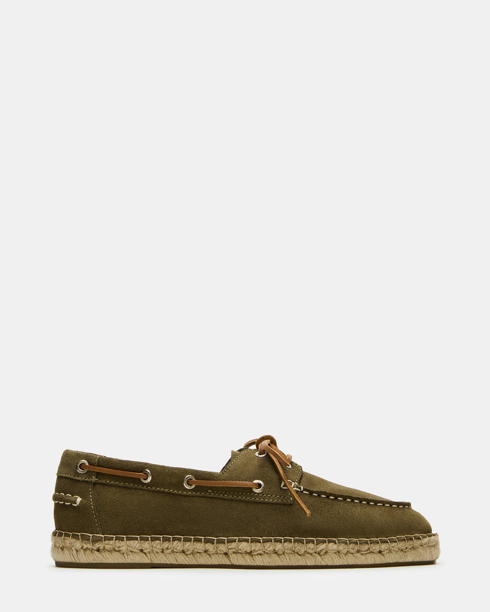 PANCHO Olive Suede Slip-On Espadrille Boat Shoe Men's Casual