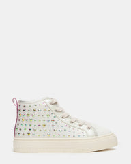 Kids' LAURISA White Multi High-Top Lace-Up Girls' Sneaker