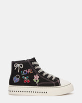 Kids' JOYCEE Black High-Top Lace-Up Girls' Sneaker