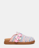 Kids' MAZIE Pink Multi Slip-On Mule Footbed Clog Girls' Flat