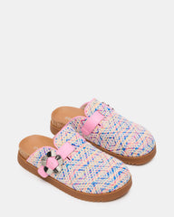 Kids' MAZIE Pink Multi Slip-On Mule Footbed Clog Girls' Flat