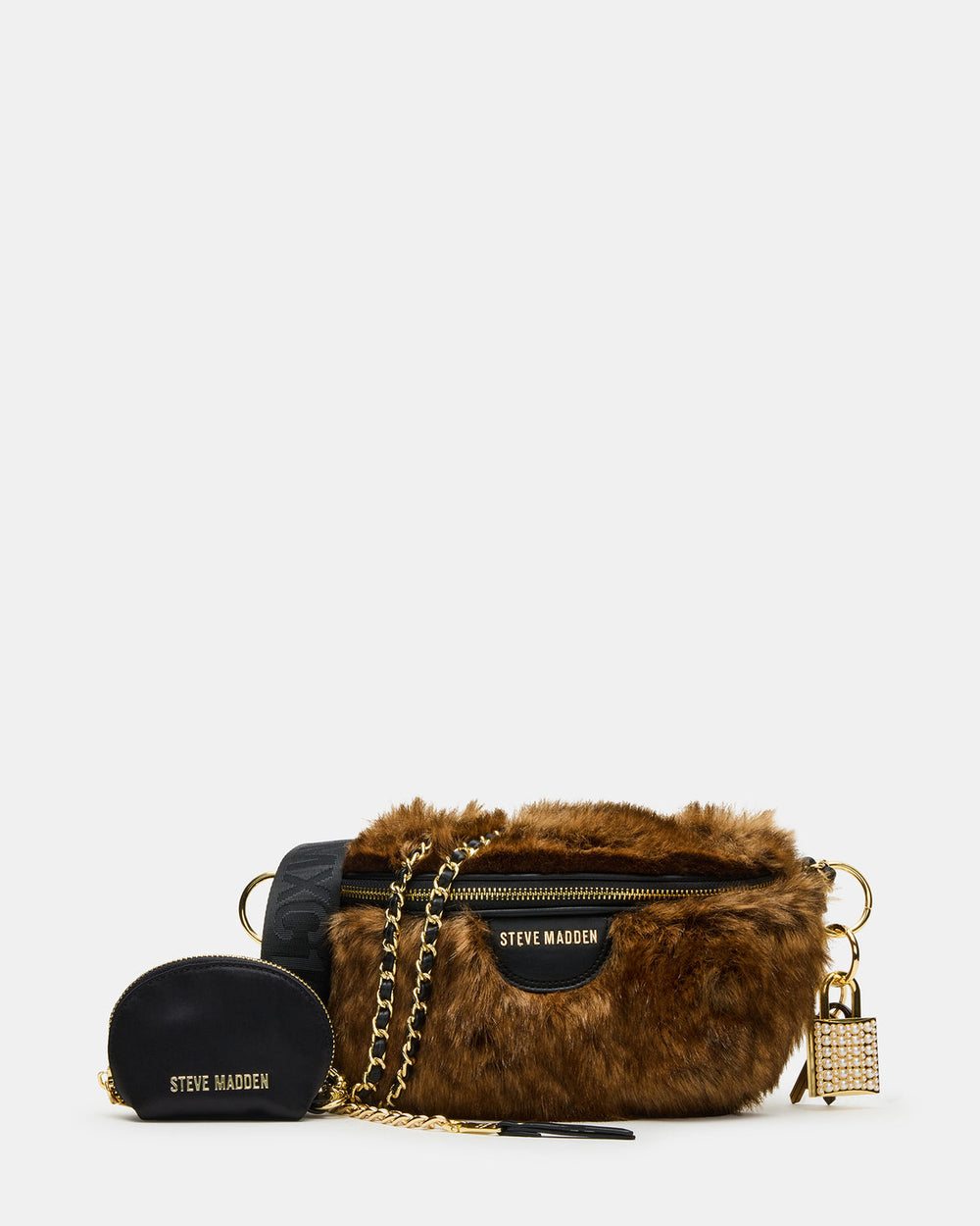 WYLDER Bag Brown Faux Fur Crossbody Women's Belt Handbag