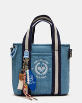 COLLEGE Bag Denim Top-Handle Crossbody Tote Handbag