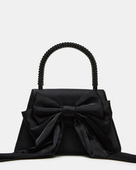 COSETTE Bag Black Satin Beaded Top-Handle Mini Handbag