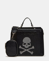 EVELYN Skull Bag Black Top Handle Crossbody Bag