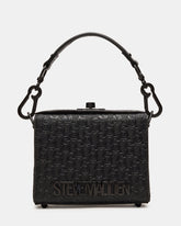 NOYA Black/Black Women's Embossed Crossbody Top-Handle Box Handbag