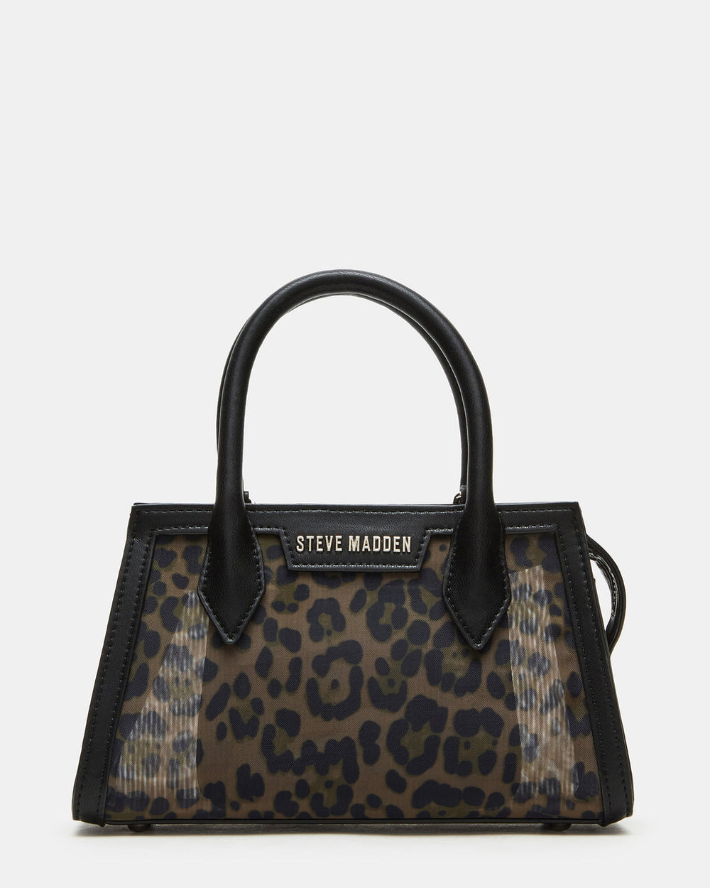 PEACHY Leopard Women's Mini Top-Handle Mesh Handbag