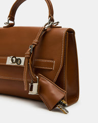 ELLOISE Bag Cognac Structured Mini Crossbody Handbag